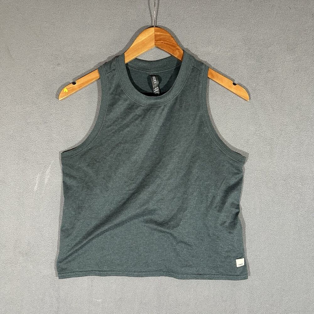 VUORI Energy Tank Top Women Sz. S - Heather Green/Blue - Athleisure Style VW123